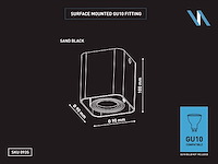 10 x gu10 design opbouwspot armatuur 10cm zwart kantelbaar - afbeelding 3 van  3