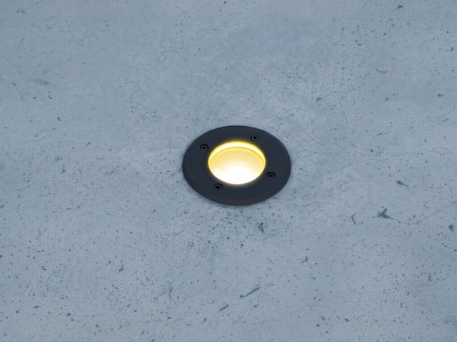 10 x gu10 grondspot rond zand zwart - afbeelding 1 van  6