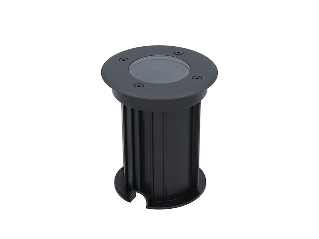 10 x gu10 grondspot rond zand zwart - afbeelding 3 van  6