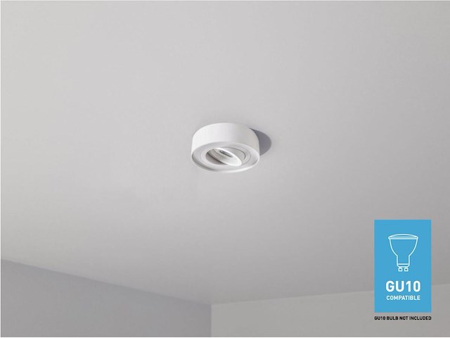 10 x gu10 inbouw armatuur wit kantelbaar met lamphouder - afbeelding 2 van  5