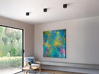 10 x gu10 opbouwspot armatuur rechthoekig zwart kantelbaar 8,4cm - afbeelding 1 van  3