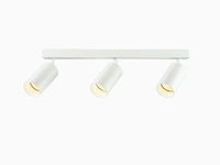 10 x gu10 opbouwspot armatuur triple cilinder zand wit draaibaar - afbeelding 1 van  5