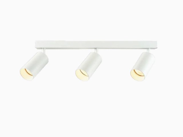 10 x gu10 opbouwspot armatuur triple cilinder zand wit draaibaar - afbeelding 1 van  5