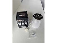 10 x gu10 oppervlakte-gemonteerde versterking – cilindrisch – wit / bruin - afbeelding 3 van  4