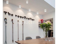 10 x gu10 oppervlaktegemonteerde frames – kubus / vierkante vorm – wit / chroom - afbeelding 1 van  3