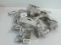 10 x hangdeco laars zilver glitter - afbeelding 2 van  3