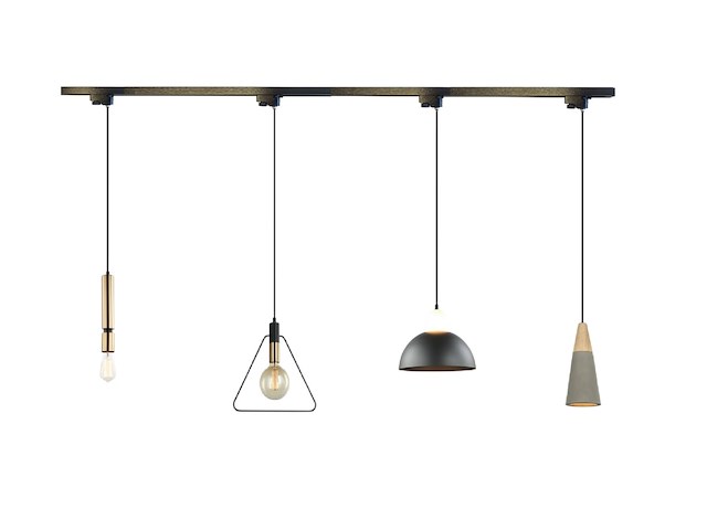 10 x hanglamp adapter voor 1 fase 2 draden railsystem zand zwart - afbeelding 3 van  4