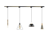 10 x hanglamp adapter voor 1 fase 2 draden railsystem zand zwart - afbeelding 3 van  4