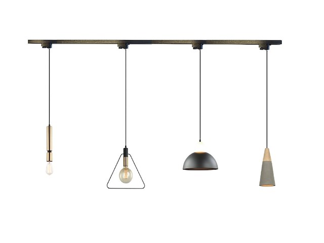 10 x hanglamp adapter voor 1 fase 2 draden railsystem zand zwart - afbeelding 3 van  4