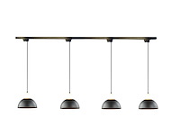 10 x hanglamp adapter voor 1 fase 2 draden railsystem zand zwart - afbeelding 4 van  4