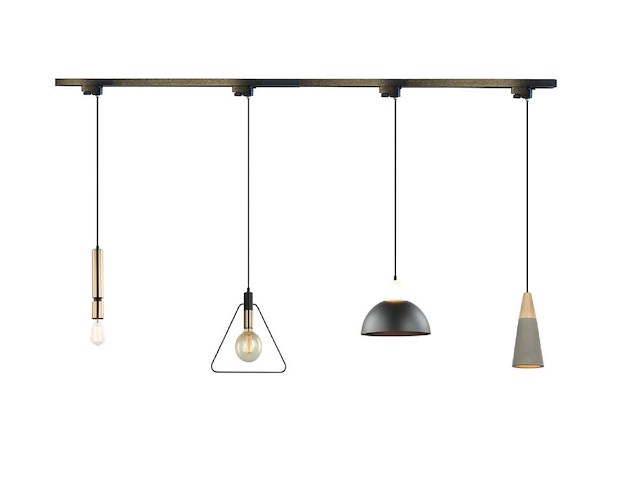 10 x hanglamp adapter voor 1 fase 2 draden railsystem zand zwart - afbeelding 3 van  4