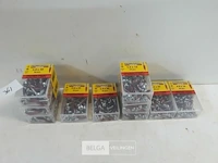10 x houtschroeven in blister ronde kop red-tip mix