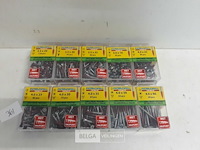 10 x houtschroeven in blister verzonken kop red-tip mix