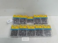 10 x houtschroeven in blister verzonken kop red-tip mix
