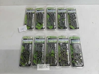 10 x houtschroeven inox blister verzonken kop mix