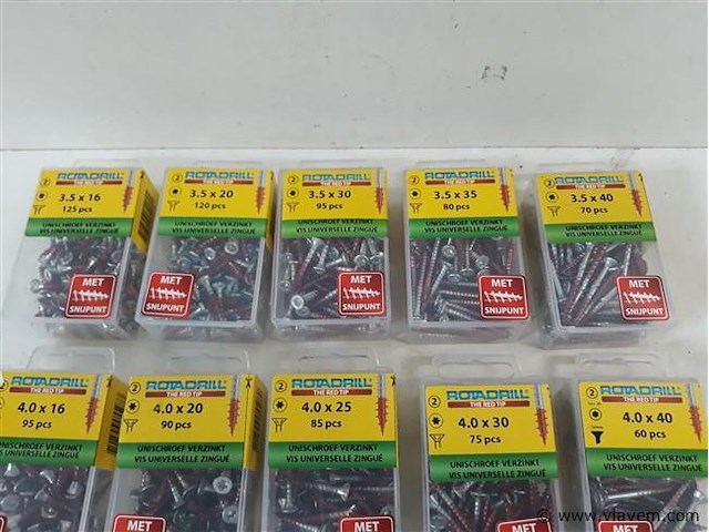 10 x houtschroeven verzinkt diverse maten - afbeelding 2 van  2