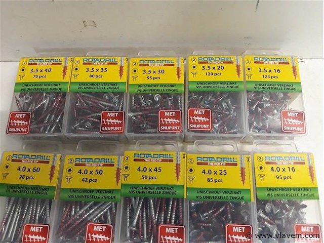 10 x houtschroeven verzinkt diverse maten - afbeelding 2 van  2