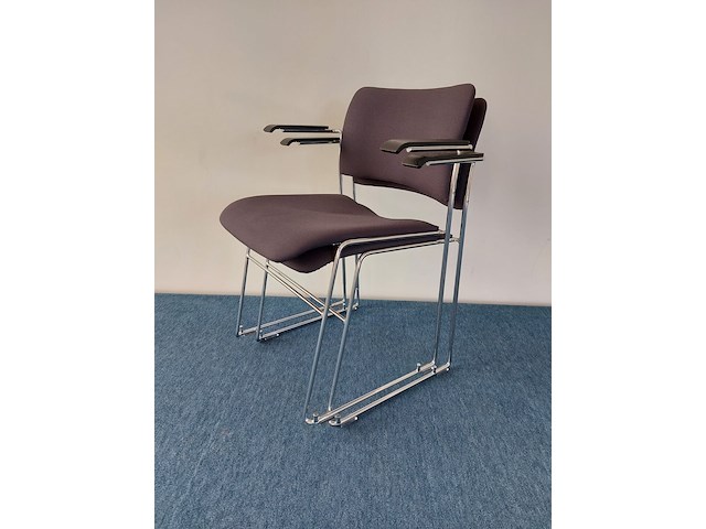 10 x howe 40/4 design vergaderstoel by david rowland (blauw/grijs) - afbeelding 5 van  7