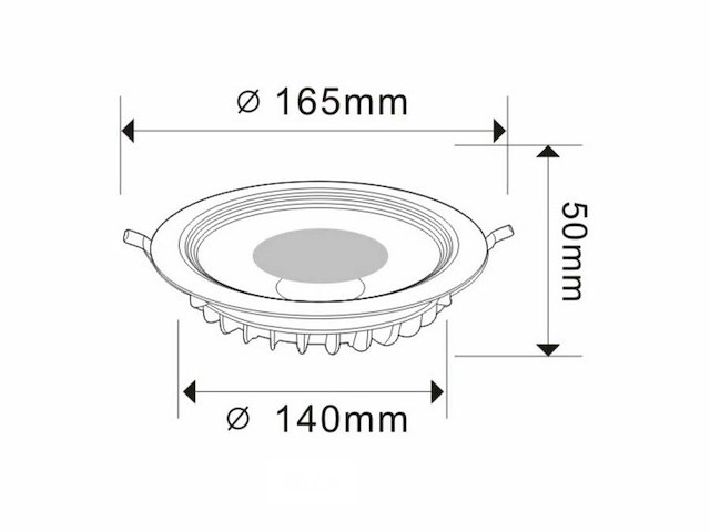 10 x inbouw led-spot – 15w – 3000k warm wit – cob – ip20 - afbeelding 5 van  6