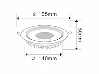 10 x inbouw led-spot – 15w – 3000k warm wit – cob – ip20 - afbeelding 5 van  6