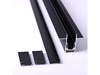 10 x inbouw magnetische rail – 20mm – 48v – 3 meter – zwart - afbeelding 3 van  5