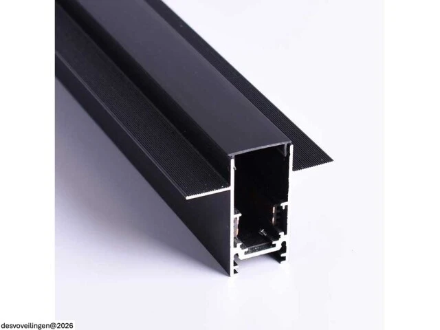 10 x inbouw magnetische rail – 20mm – 48v – 3 meter – zwart - afbeelding 3 van  6
