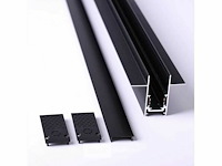 10 x inbouw magnetische rail – 20mm – 48v – 3 meter – zwart - afbeelding 4 van  6