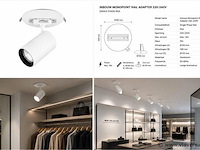 10 x inbouw monopoint rail adapter – wit - recessed monopoint - afbeelding 1 van  1