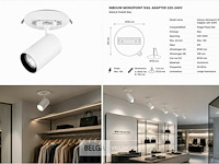 10 x inbouw monopoint rail adapter – wit - recessed monopoint - afbeelding 2 van  2