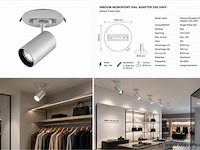 10 x inbouw monopoint rail adapter – zilver - recessed monopoint - afbeelding 1 van  1