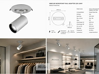 10 x inbouw monopoint rail adapter – zilver - recessed monopoint - afbeelding 1 van  2