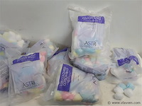 10 x katoenen bolletjes 100 stuks - afbeelding 1 van  2