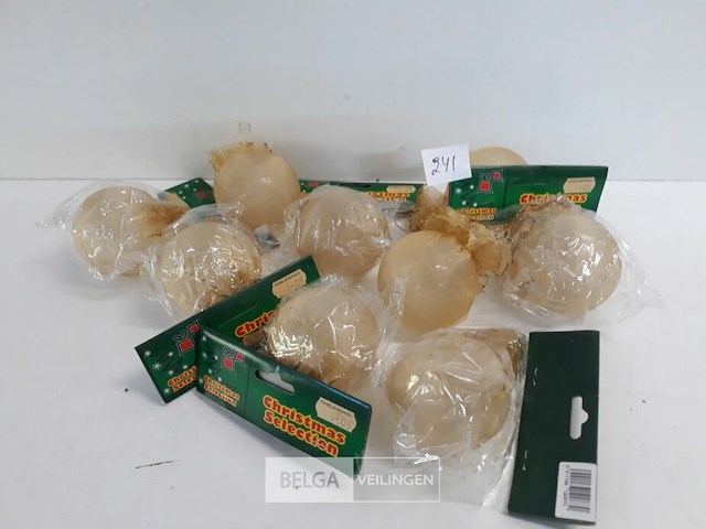 10 x kerstbal pvc bal in zakje 7 cm - afbeelding 1 van  3