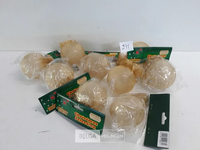 10 x kerstbal pvc bal in zakje 7 cm - afbeelding 1 van  3