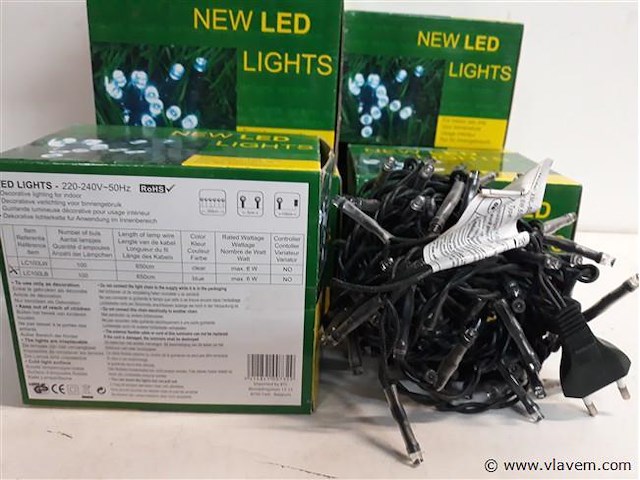10 x kerstlampen 100 l led blauw - afbeelding 2 van  2