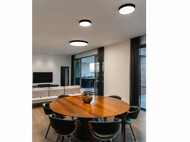 10 x kiio 36 watt plafond led lamp zwart - afbeelding 6 van  7