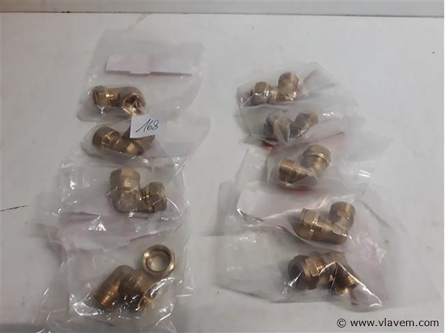 10 x knelkoppeling bocht koper 15 mm ½ 2 assorti - afbeelding 1 van  2