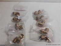 10 x knelkoppeling bocht koper 15 mm ½ 2 assorti - afbeelding 1 van  2