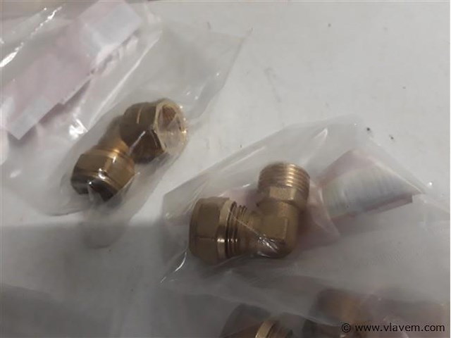 10 x knelkoppeling bocht koper 15 mm ½ 2 assorti - afbeelding 2 van  2