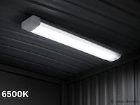 10 x led-batten met lens – 120w – 120cm – 6500k koud wit – tetra-lens - afbeelding 1 van  5