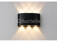 10 x led buiten wandlamp – 6w – 4200k neutraal wit - zwart – ip65 – proton-6 - afbeelding 4 van  5