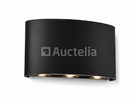 10 x led buiten wandlamp – 6w – 4200k neutraal wit - zwart – ip65 – proton-6 - afbeelding 5 van  5