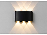 10 x led buiten wandlamp – 6w – 4200k neutraal wit - zwart – ip65 – proton-6 - afbeelding 1 van  1