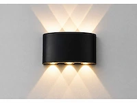 10 x led buiten wandlamp – 6w – 4200k neutraal wit - zwart – ip65 – proton-6 - afbeelding 5 van  15