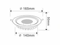 10 x led downlight – 15w – 3000k warm wit – ip20 - afbeelding 4 van  5