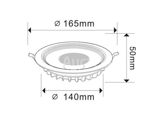 10 x led downlight – 15w – 6500k koud wit – ip20 - afbeelding 3 van  5