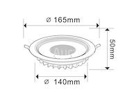 10 x led downlight – 15w – 6500k koud wit – ip20 - afbeelding 3 van  5