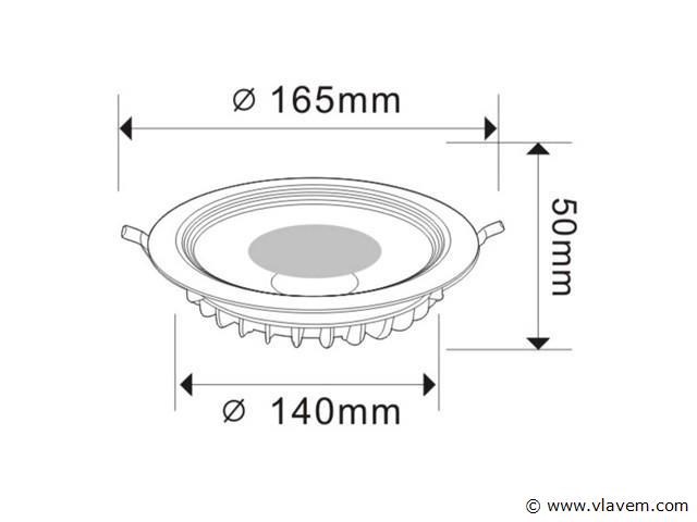 10 x led downlight – 15w – 6500k koud wit – ip20 - afbeelding 4 van  5