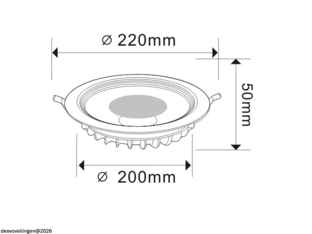 10 x led downlight – 30w – 6500k koud wit – cob – ip20 - afbeelding 5 van  5