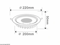10 x led downlight – 30w – 6500k koud wit – cob – ip20 - afbeelding 5 van  5